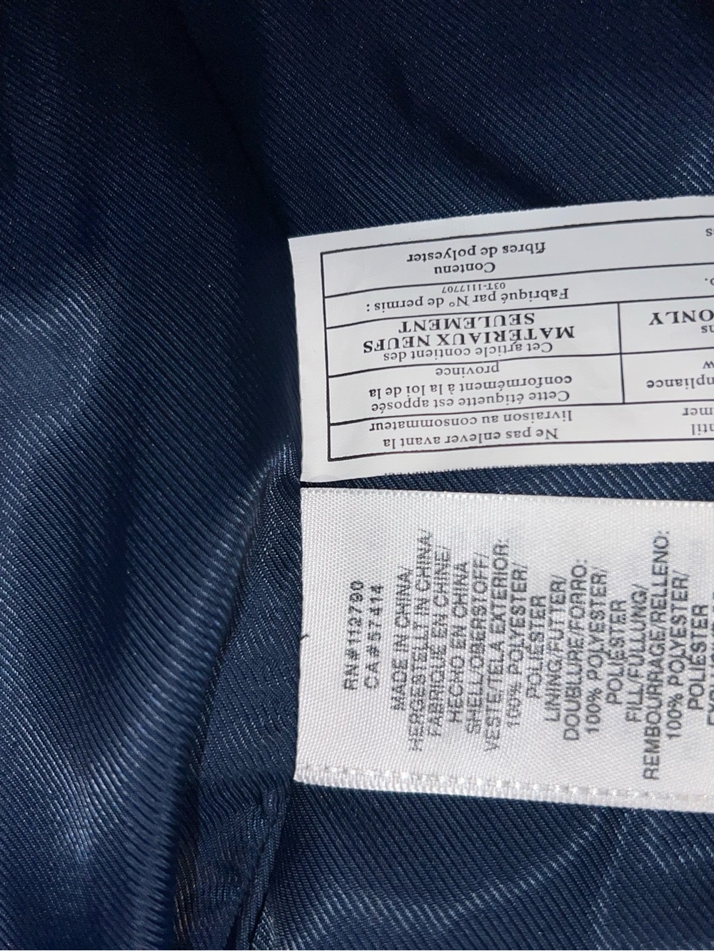 True Religion Navy and Black Quilted Puffer Jacket with Hood - Picture 10 of 13